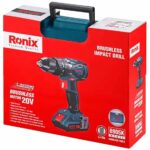 دریل شارژی 13 میلیمتر 20 ولت براشلس صنعتی رونیکس مدل 8905K - Image 13